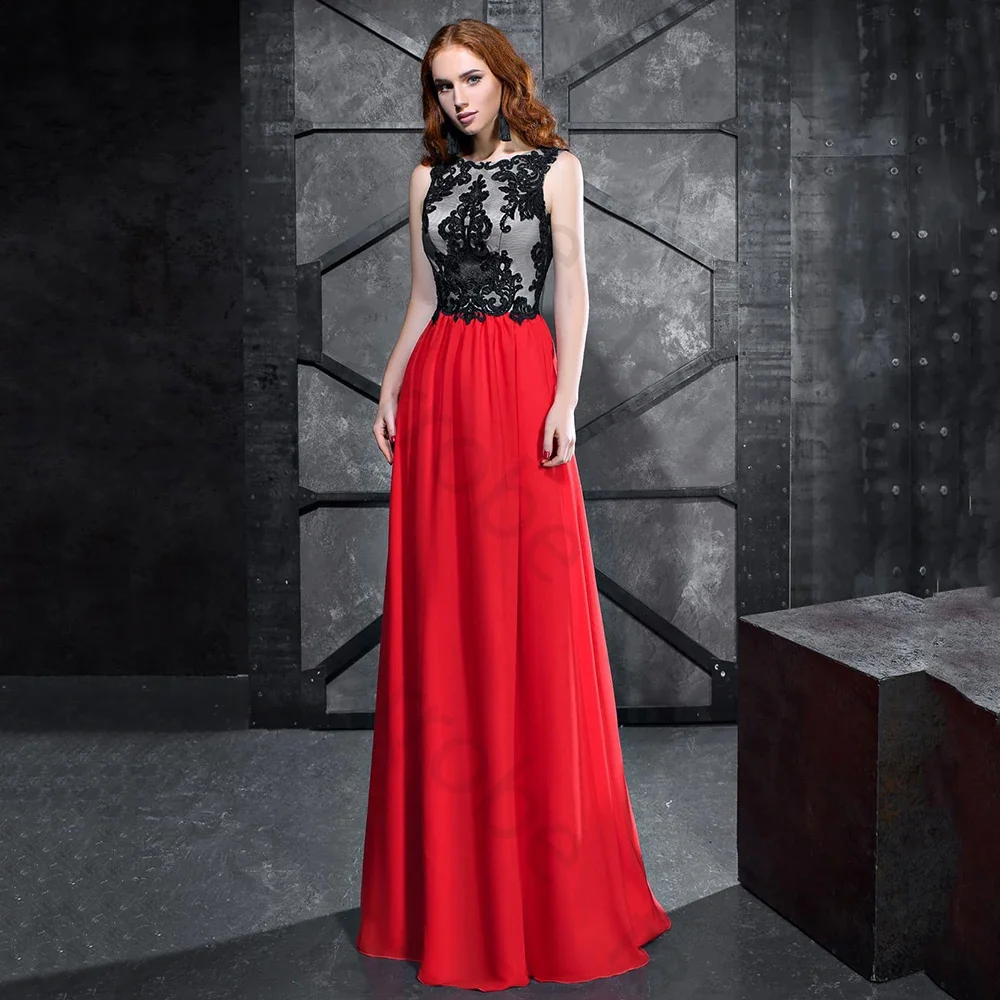 Customized Elegant Red Long Evening Dresses Chiffon O Neck Appliques A-line Floor-Length Backless Formal Prom Party Gowns Plus
Customized Elegant Red Long Evening Dresses Chiffon O Neck Appliques A-line Floor-Length Backless Formal Prom Party Gowns Plus