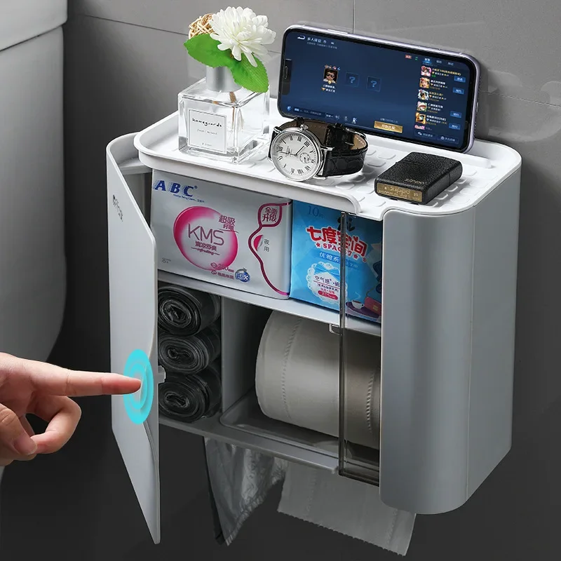 New Toilet Tissue Box Storage Rack Household Wall Hanging Perforation-free Waterproof Storage Rack Toilet Roll Paper Storage Box
New Toilet Tissue Box Storage Rack Household Wall Hanging Perforation-free Waterproof Storage Rack Toilet Roll Paper Storage Box