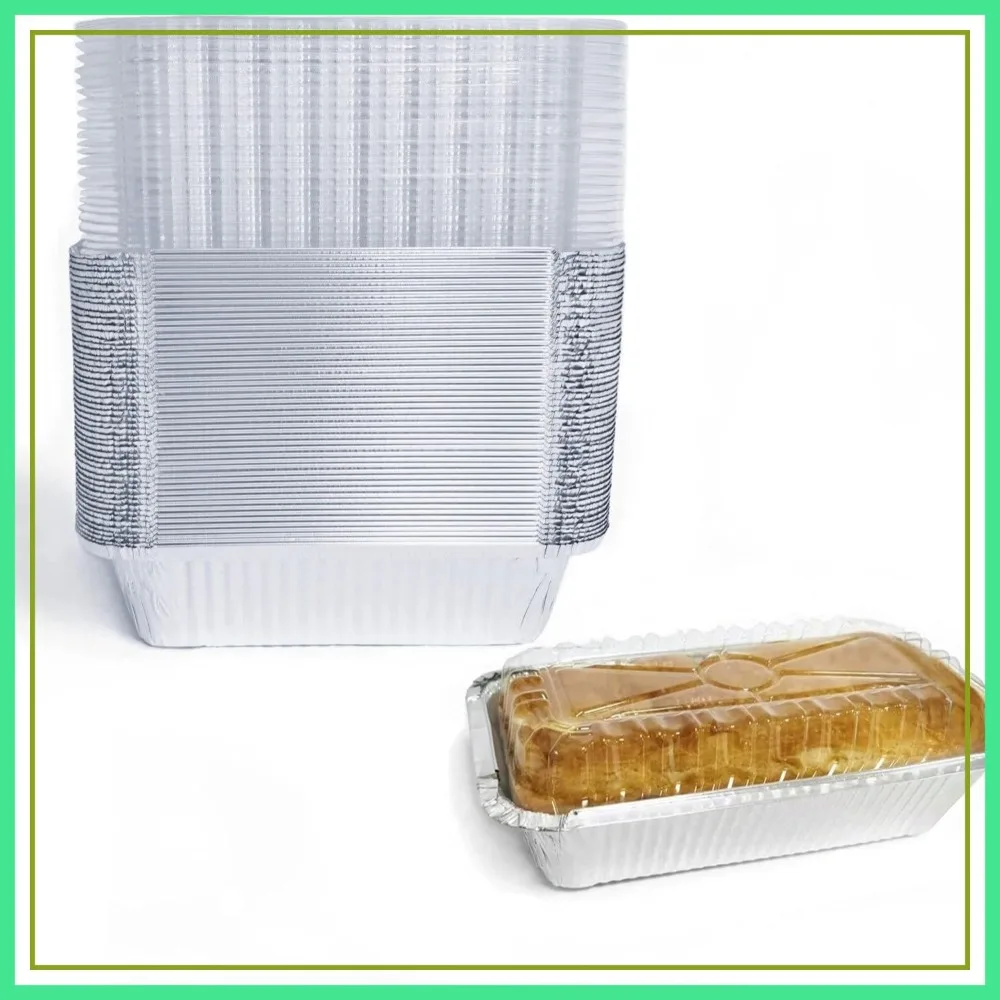 50 Pack Disposable Loaf Pans with Lids, 1.5 Lb Aluminum Foil Bread Pans for Baking Meatloaf, Cakes, and More
50 Pack Disposable Loaf Pans with Lids, 1.5 Lb Aluminum Foil Bread Pans for Baking Meatloaf, Cakes, and More