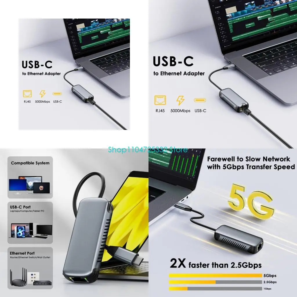 P5EA Fast Speed 5Gbps Type C To RJ45 Ethernet Adapter For Computer Notebook Fast Speed Internet Connection
P5EA Fast Speed 5Gbps Type C To RJ45 Ethernet Adapter For Computer Notebook Fast Speed Internet Connection