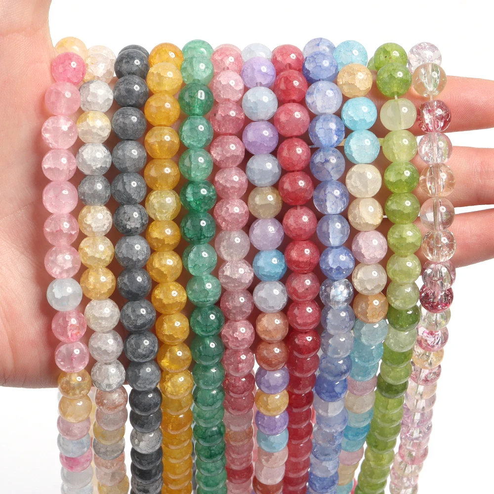 1 Strand Floral Print Glass Beads Colorful Round Loose Spacers Crystal Beads for DIY Jewelry Making Bracelet Necklace Accessory
1 Strand Floral Print Glass Beads Colorful Round Loose Spacers Crystal Beads for DIY Jewelry Making Bracelet Necklace Accessory