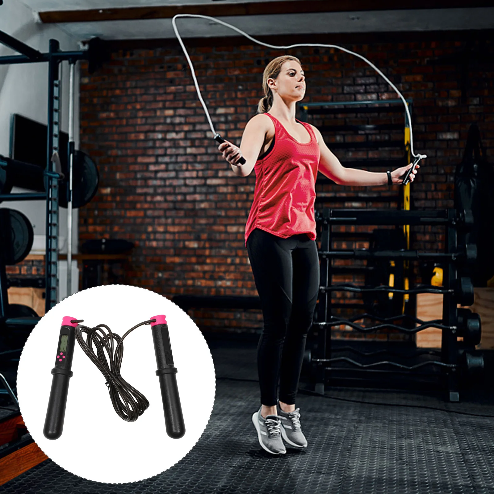 Electronic Counting Jump Rope Rosy Black Portable Timer Fitness Skipping Rope Workout Indoor Outdoor Exercise Tool
Electronic Counting Jump Rope Rosy Black Portable Timer Fitness Skipping Rope Workout Indoor Outdoor Exercise Tool