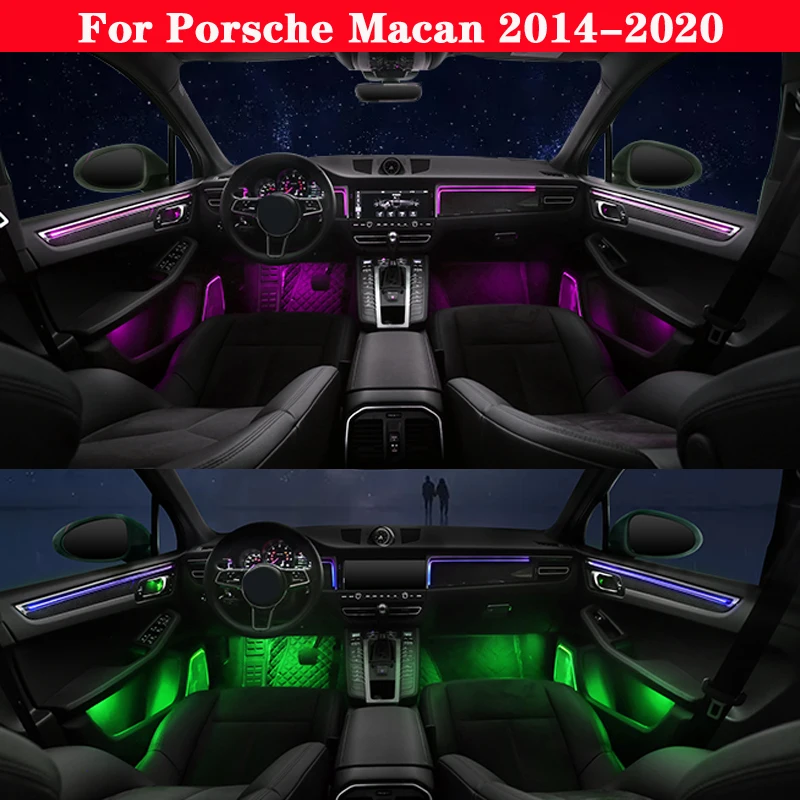 Car Illuminated Door Panel Ambient Light Set Decorative Atmosphere Lighting 64-color LED Lamps For Porsche Macan 2014-2022
Car Illuminated Door Panel Ambient Light Set Decorative Atmosphere Lighting 64-color LED Lamps For Porsche Macan 2014-2022