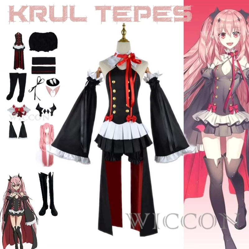 Seraph of the end Krul Tepes One Character Vampire Queen: Third Ancestor With Long Pink Hair Cosplay Costume Anime Full Of Suit
Seraph of the end Krul Tepes One Character Vampire Queen: Third Ancestor With Long Pink Hair Cosplay Costume Anime Full Of Suit