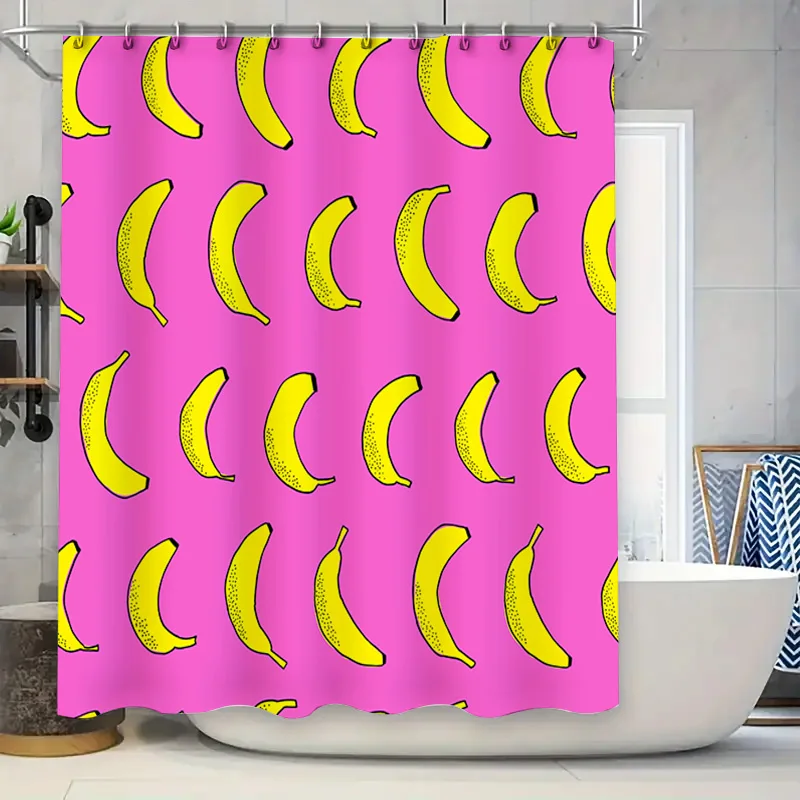 Banana Print Shower Curtain Bright Pink and Yellow Design for Bathroom Decorations Waterproof Fabric Size: 180cm x 240cm
Banana Print Shower Curtain Bright Pink and Yellow Design for Bathroom Decorations Waterproof Fabric Size: 180cm x 240cm