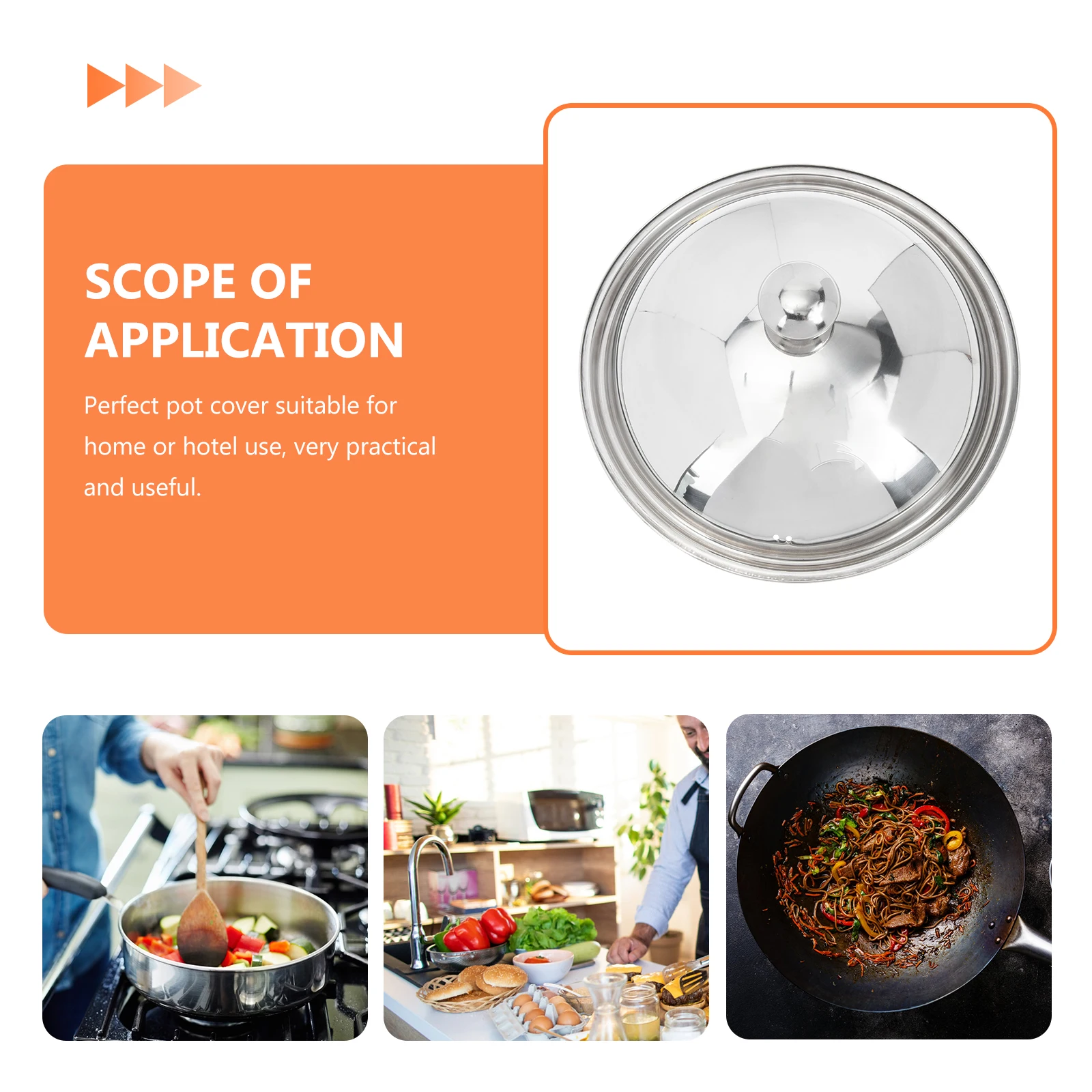 Stainless Steel Pot Lid Universal Multi-function Cooking Replacement Cover Heat-resistant Practical Home Hotel
Stainless Steel Pot Lid Universal Multi-function Cooking Replacement Cover Heat-resistant Practical Home Hotel