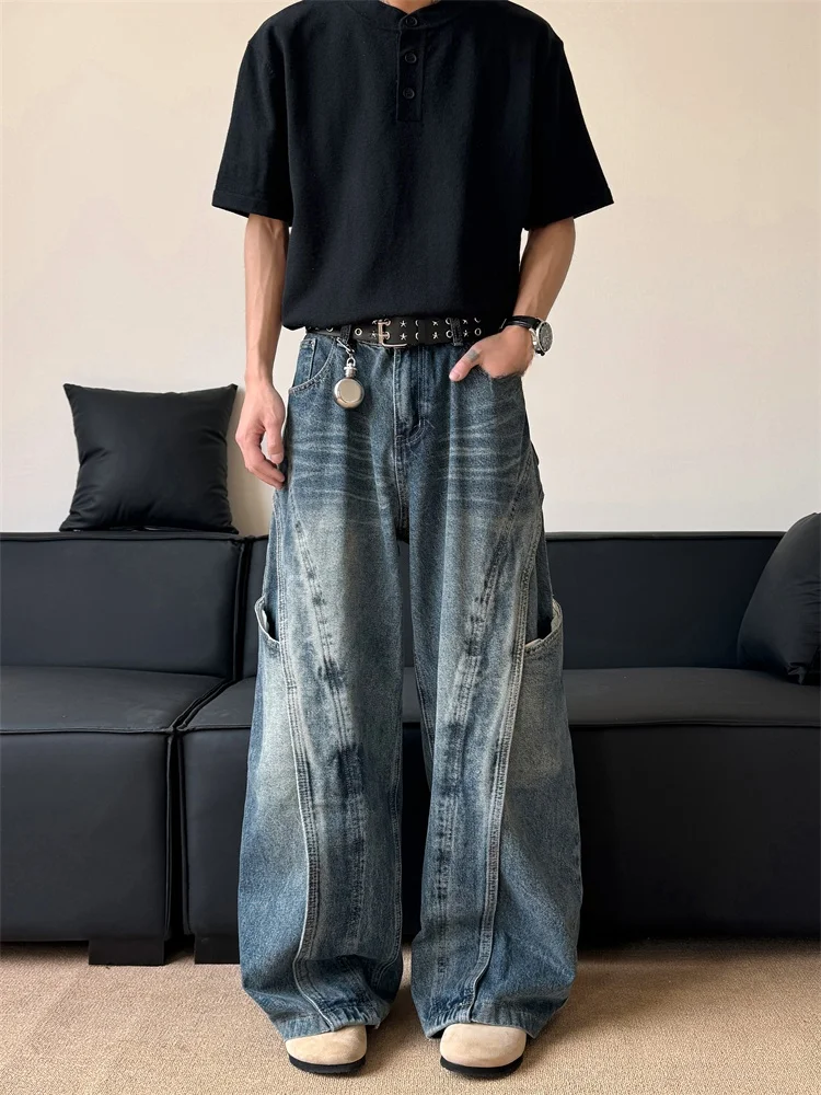 Retro American Washed Denim Jeans Loose Straight Leg Long Trousers for Men And Women Trendy Brand Couple Design Sensation
Retro American Washed Denim Jeans Loose Straight Leg Long Trousers for Men And Women Trendy Brand Couple Design Sensation
