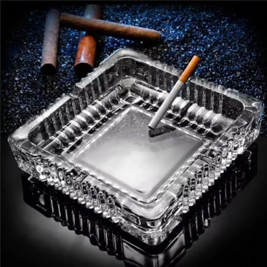 Ashtray, 7x7 inch Large Glass Ashtray for cigarette cigar, Clear Crystal Ash trays, Glass Square Ashtrays for Home Outdoor Pati
Ashtray, 7x7 inch Large Glass Ashtray for cigarette cigar, Clear Crystal Ash trays, Glass Square Ashtrays for Home Outdoor Pati