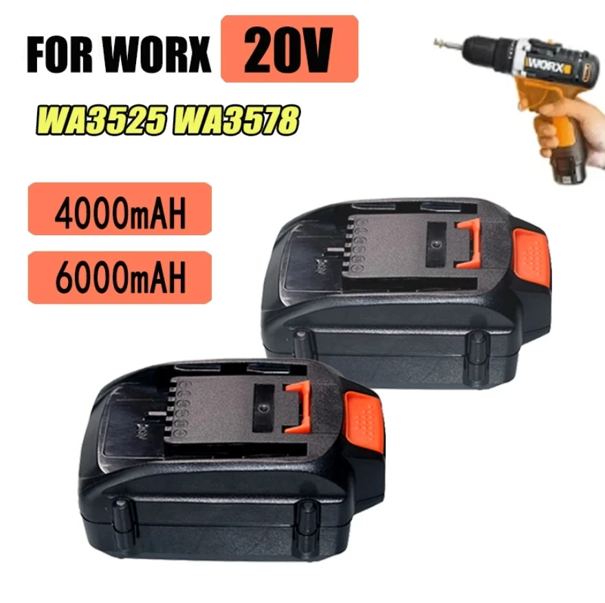 for WORX Power Tool Replacement Battery 20V 4000/6000/8000mAh Lithium-Ion Large-Capacity Battery Suitable
for WORX Power Tool Replacement Battery 20V 4000/6000/8000mAh Lithium-Ion Large-Capacity Battery Suitable
