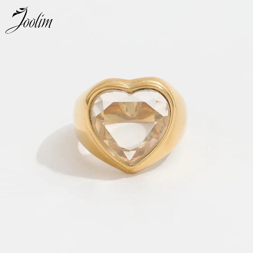 Joolim Jewelry High End PVD Wholesale Online Sensation Love Heart Zircon Stainless Steel Ring for Women
Joolim Jewelry High End PVD Wholesale Online Sensation Love Heart Zircon Stainless Steel Ring for Women