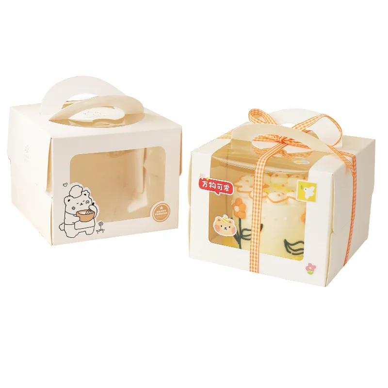500Pcs/Lot 4 Inch Cartoon Window White Cake Box With Handle Kraft Paper Cheese Cake Box Kids Birthday Wedding Home Party Supply
500Pcs/Lot 4 Inch Cartoon Window White Cake Box With Handle Kraft Paper Cheese Cake Box Kids Birthday Wedding Home Party Supply