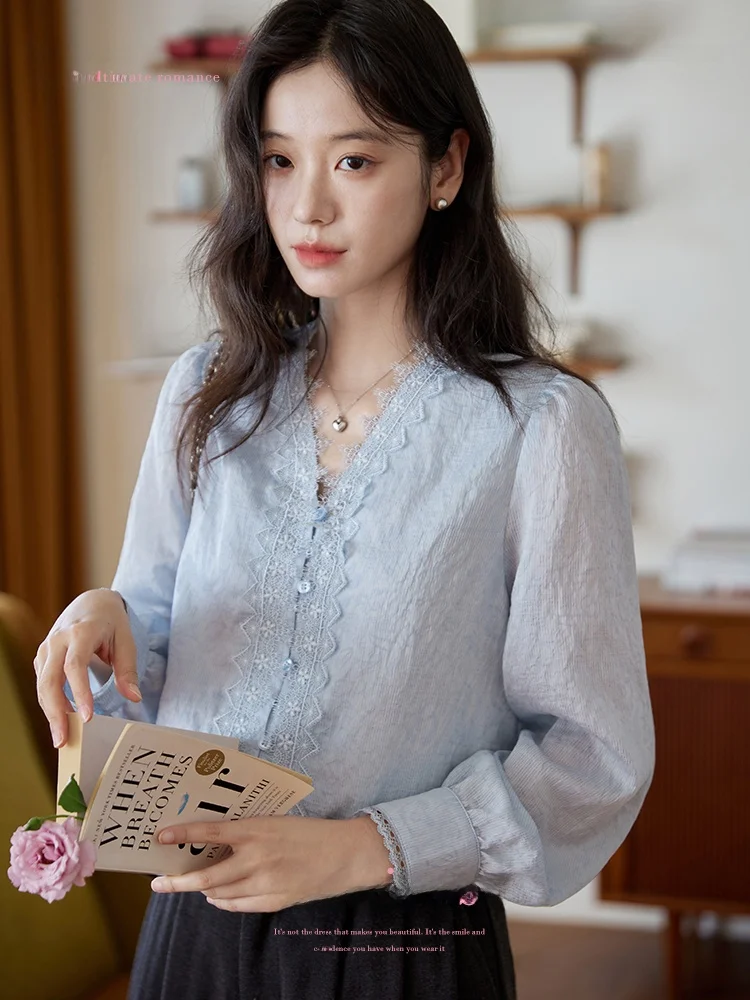 Женская блузка Moriirose синего цвета с длинным рукавом, вышивкой и V-образным вырезом, винтажная, для повседневной носки, дышащая, удобная, прямого кроя
Женская блузка Moriirose синего цвета с длинным рукавом, вышивкой и V-образным вырезом, винтажная, для повседневной носки, дышащая, удобная, прямого кроя