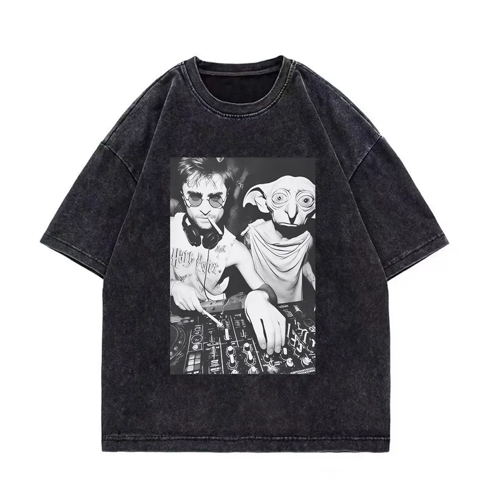 With Dobby The House Elf DJ Smoking Funny Meme Graphic T Shirts Gothic Fashion Vintage Washed T-shirt Men Women Cotton T-shirts
With Dobby The House Elf DJ Smoking Funny Meme Graphic T Shirts Gothic Fashion Vintage Washed T-shirt Men Women Cotton T-shirts