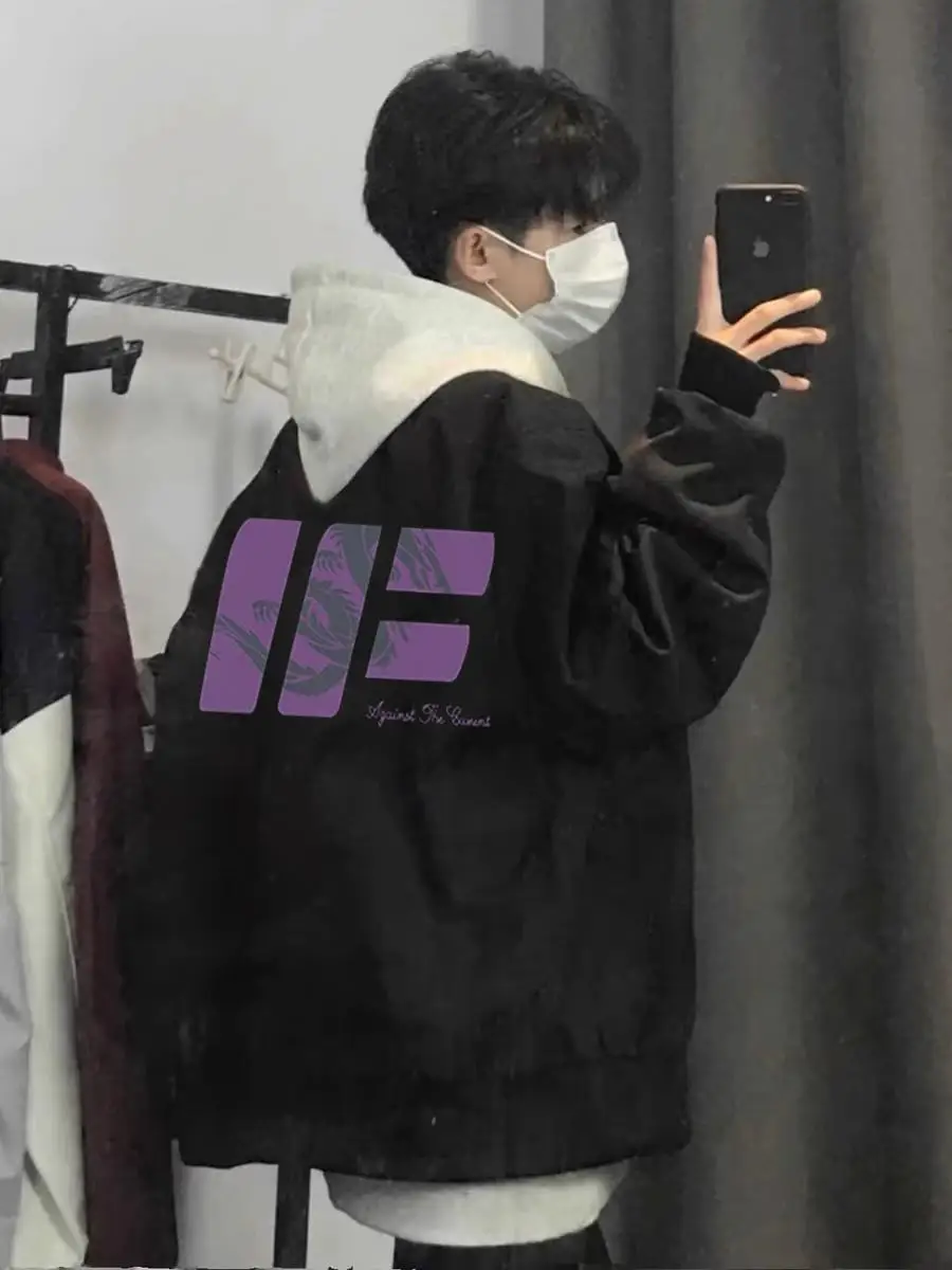 Bla American High Street Hiphop Sle Мужская и женская весенне-осенняя модная верхняя одежда Flight Jaet Свободный крой с вышивкой
Bla American High Street Hiphop Sle Мужская и женская весенне-осенняя модная верхняя одежда Flight Jaet Свободный крой с вышивкой