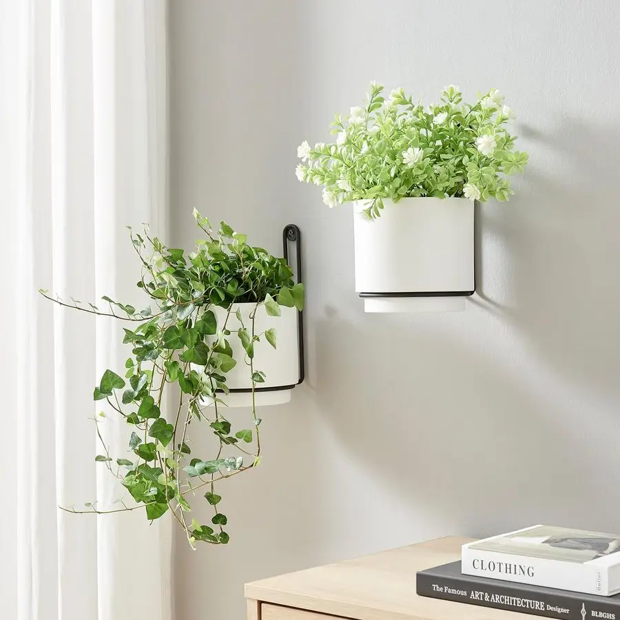 2 Pcs Wall Mounted Hanging Planter Vase for Indoor and Outdoor Plants Modern Metal Wall and Ceiling Planter Minimalist Flower Po
2 Pcs Wall Mounted Hanging Planter Vase for Indoor and Outdoor Plants Modern Metal Wall and Ceiling Planter Minimalist Flower Po