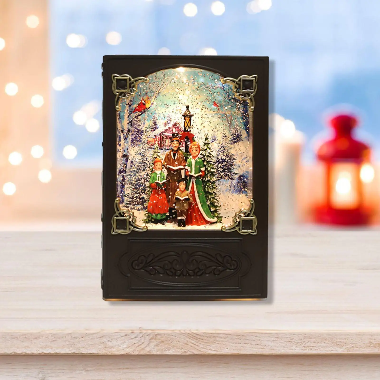 Christmas Book Snow Globe Christmas Decoration Collection Decorative Holiday Decor Lighted Musical Box for Holiday Office
Christmas Book Snow Globe Christmas Decoration Collection Decorative Holiday Decor Lighted Musical Box for Holiday Office