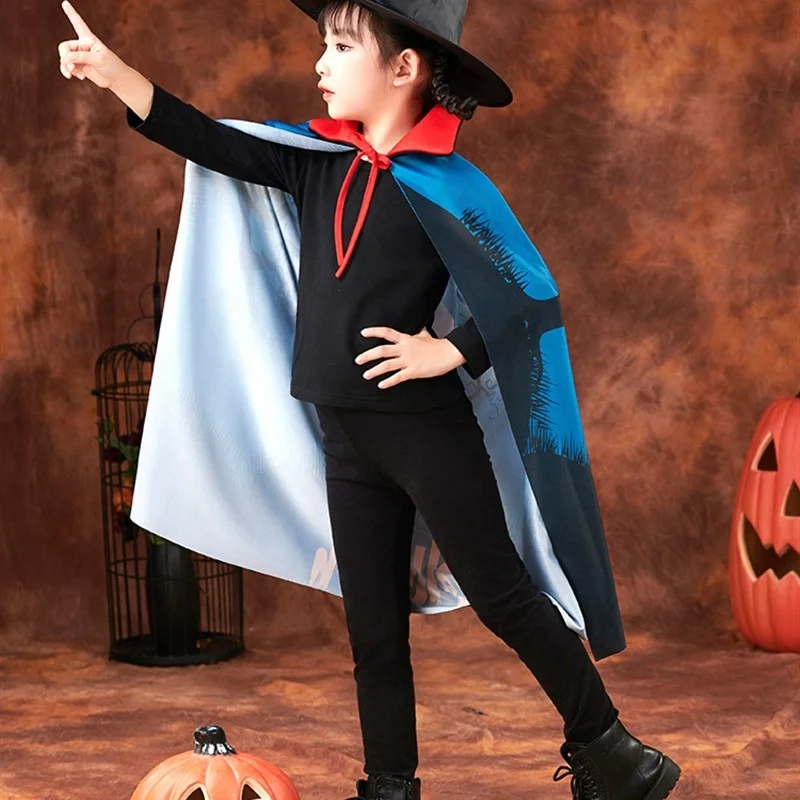 Halloween Children's Robe Performance Costume Wizard Witch Outfit Hat Set 3D Printing Performance Clothes Stage Magic Show
Halloween Children's Robe Performance Costume Wizard Witch Outfit Hat Set 3D Printing Performance Clothes Stage Magic Show