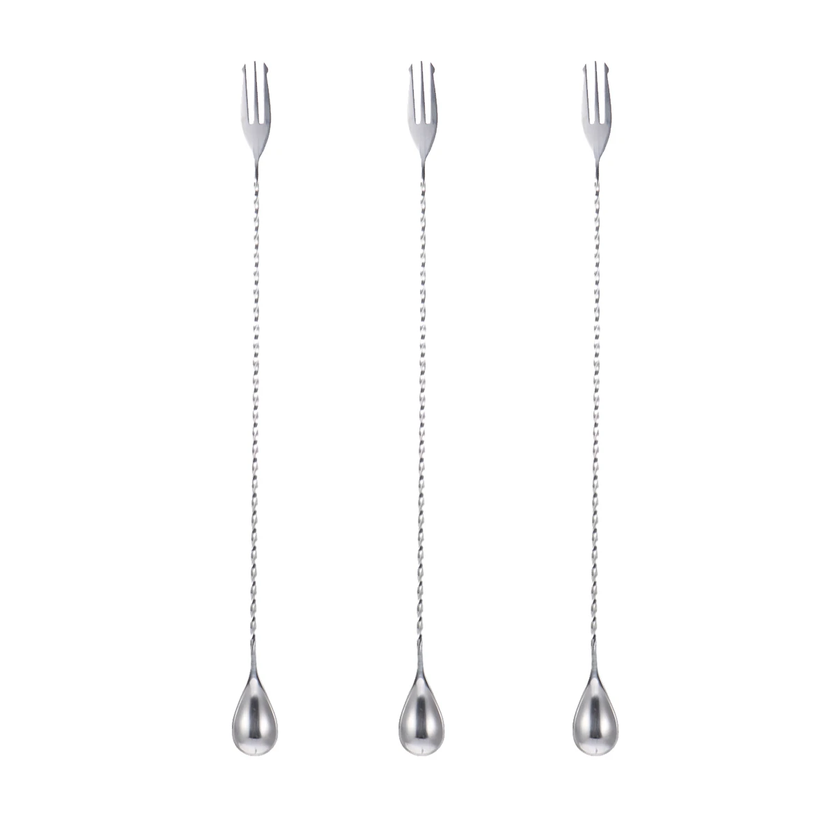 3PCS Stainless Steel Mixing Spoon Long Handle Bar Cocktail Spoon Swizzel Sticks Reusable Modern Design Bartending Tools
3PCS Stainless Steel Mixing Spoon Long Handle Bar Cocktail Spoon Swizzel Sticks Reusable Modern Design Bartending Tools