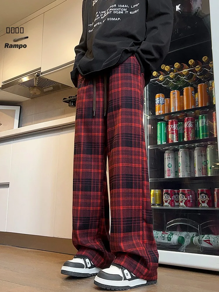 Loose Fit Men's Casual Pants Autumn Winter Plaid Wide Leg Loose Straight Cut Color Blo Lazy Sle Youth Faion Trousers
Loose Fit Men's Casual Pants Autumn Winter Plaid Wide Leg Loose Straight Cut Color Blo Lazy Sle Youth Faion Trousers