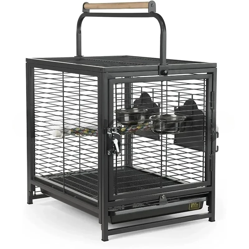 Travel Carrier Bird Cage Aviary for Bird Outside Iron Bird Cage Peony Tiger Pearl Parrot Carrying Cage 47.6 x 37.5 x 45.7 cm
Travel Carrier Bird Cage Aviary for Bird Outside Iron Bird Cage Peony Tiger Pearl Parrot Carrying Cage 47.6 x 37.5 x 45.7 cm