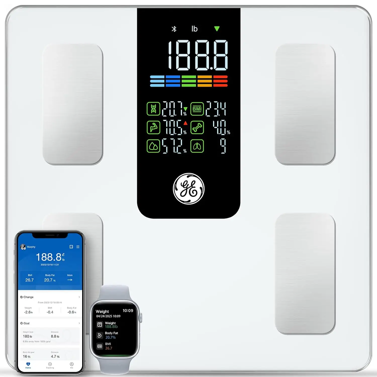 Smart Body Composition Scale with Bluetooth, 500lbs Capacity, 14 Health Metrics & App Sync for Fitness Tracking
Smart Body Composition Scale with Bluetooth, 500lbs Capacity, 14 Health Metrics & App Sync for Fitness Tracking