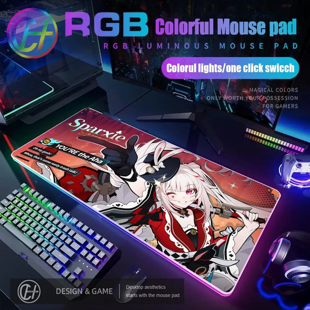 HYBXAXC Mouse Pad Silver Wolf Blade Game Honkai Star Rail RGB Gaming Mouse Pad Desk Mat HD Gamer Large LED Light XXL 900x400x4mm
HYBXAXC Mouse Pad Silver Wolf Blade Game Honkai Star Rail RGB Gaming Mouse Pad Desk Mat HD Gamer Large LED Light XXL 900x400x4mm