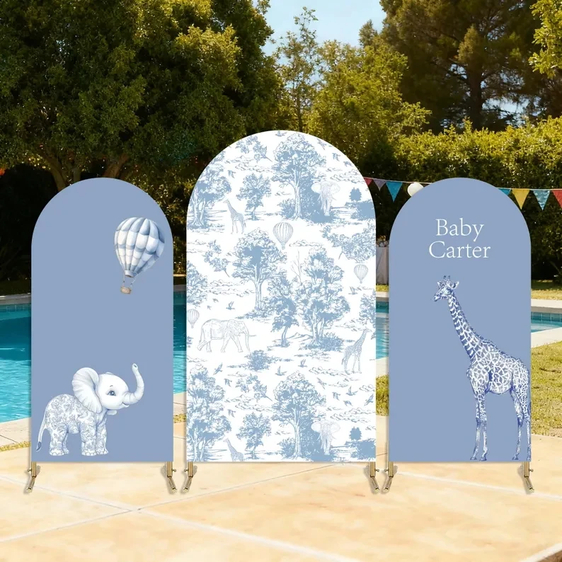 LS Custom 2-Sided Blue Pattern Safari Kids Birthday Party Baby Shower Covers Chiara Arch Background Decor Backdrop Photo
LS Custom 2-Sided Blue Pattern Safari Kids Birthday Party Baby Shower Covers Chiara Arch Background Decor Backdrop Photo