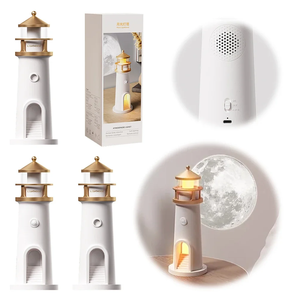 Romantic Lighthouse Projection Light Small Night Light Creative Desktop Atmosphere Light for Bedroom Living Room
Romantic Lighthouse Projection Light Small Night Light Creative Desktop Atmosphere Light for Bedroom Living Room