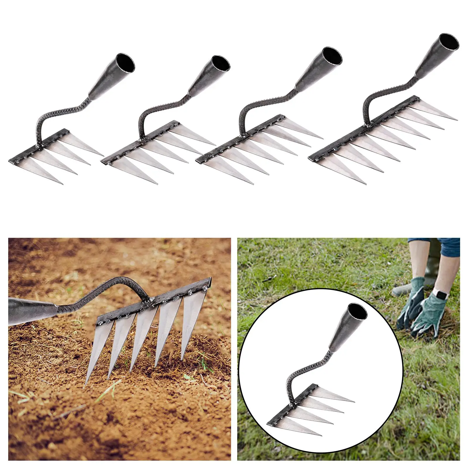 Garden Rake Rust Resistant Carbon Steel Durable Cultivating Planting Rake Lawn/Leaf Rake for Lawn Yard Weeding Garden Planting
Garden Rake Rust Resistant Carbon Steel Durable Cultivating Planting Rake Lawn/Leaf Rake for Lawn Yard Weeding Garden Planting