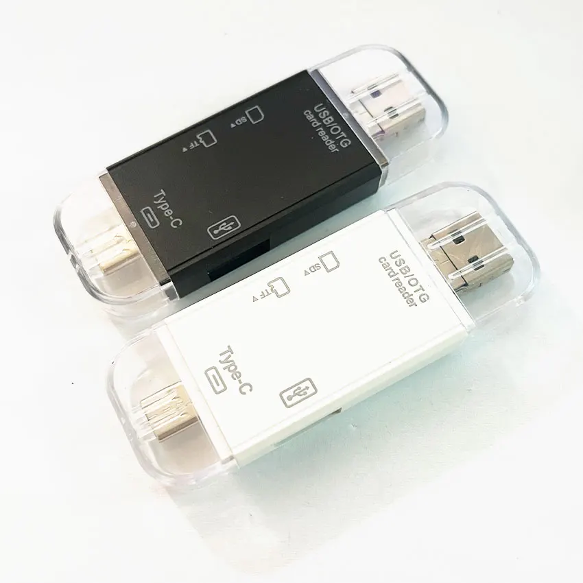 Six-in-One OTG Type USB c Usb 2.0 Micro Usb Card Reader Multi-Function CardReader For Memory Card Sd Card Camera Card Reader
Six-in-One OTG Type USB c Usb 2.0 Micro Usb Card Reader Multi-Function CardReader For Memory Card Sd Card Camera Card Reader