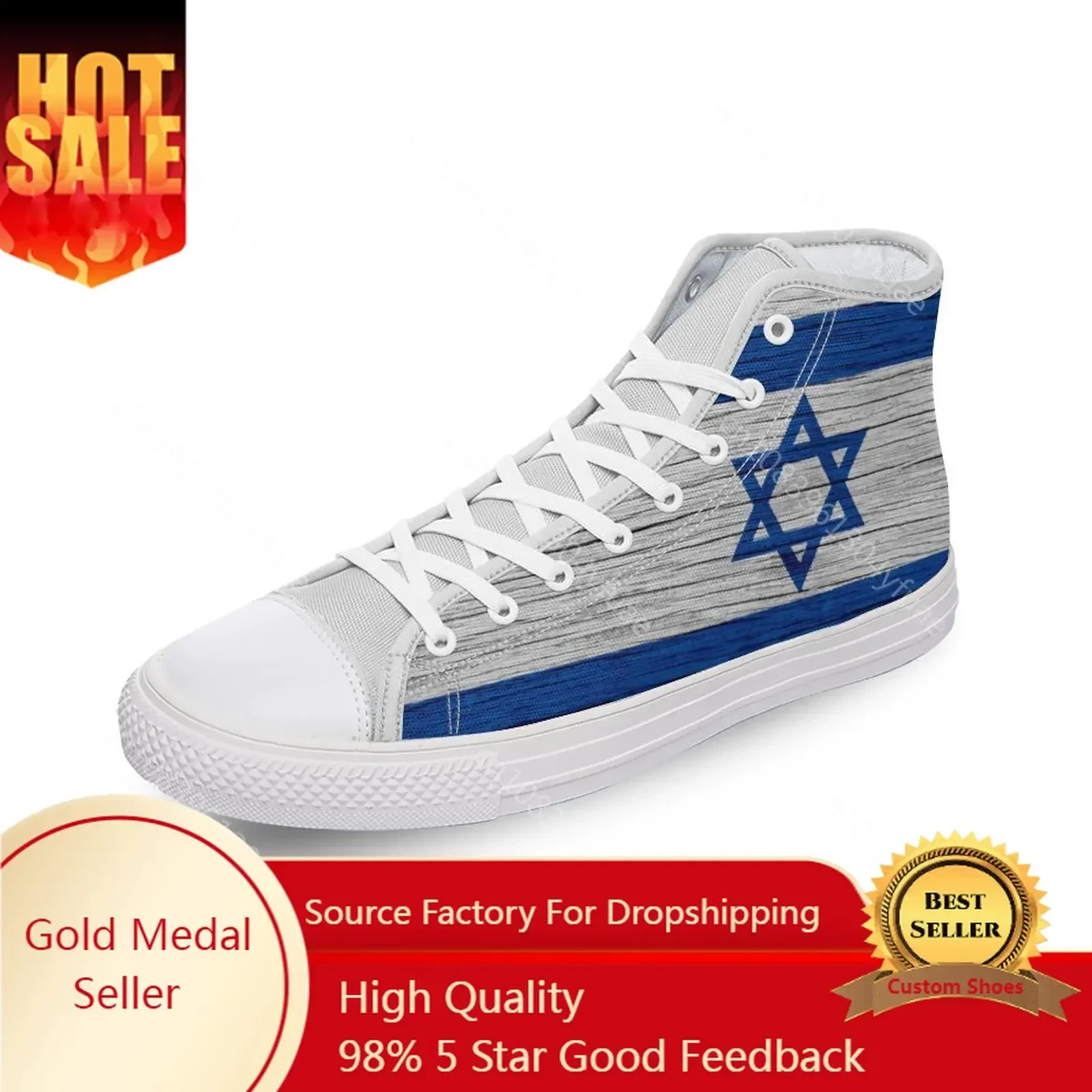 Israel Flag High Top Canvas Shoes Diy Luxury Men Women Casual Shoes Fashion Ladies Flat Sneakers 3D Print Thigh High Zapatillas
Israel Flag High Top Canvas Shoes Diy Luxury Men Women Casual Shoes Fashion Ladies Flat Sneakers 3D Print Thigh High Zapatillas