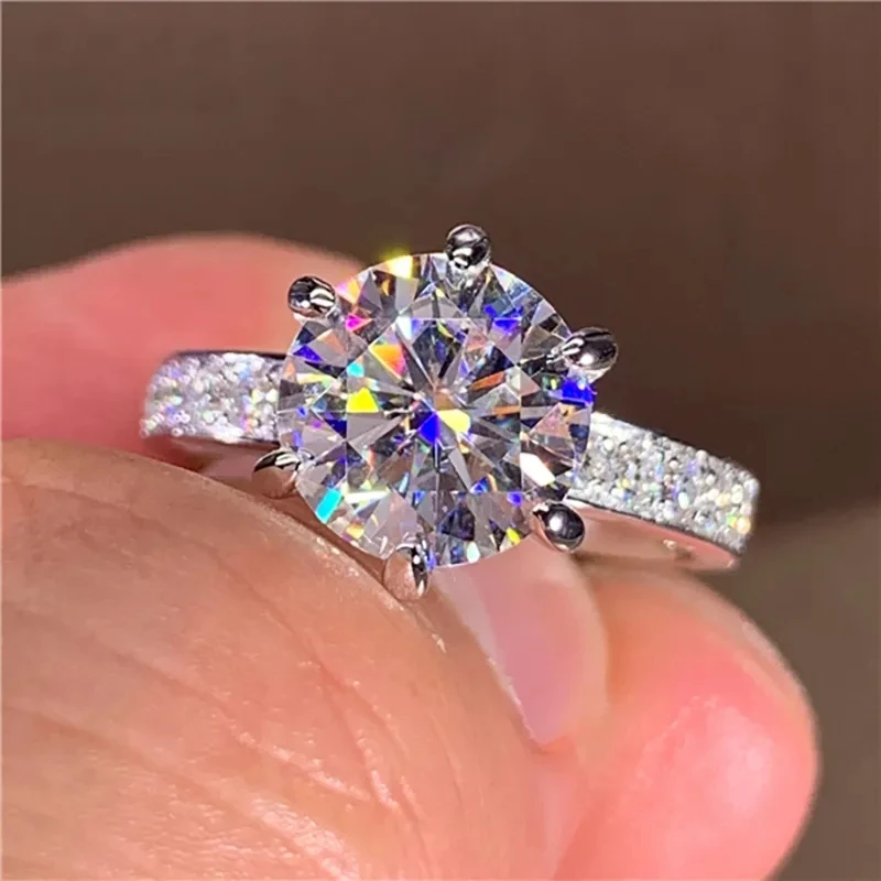 14K Au585 White Gold Women Wedding Party Engagement Ring 1 2 3 4 5 Carat Round DVVS1Moissanite Diamond Ring Trendy Elegant
14K Au585 White Gold Women Wedding Party Engagement Ring 1 2 3 4 5 Carat Round DVVS1Moissanite Diamond Ring Trendy Elegant