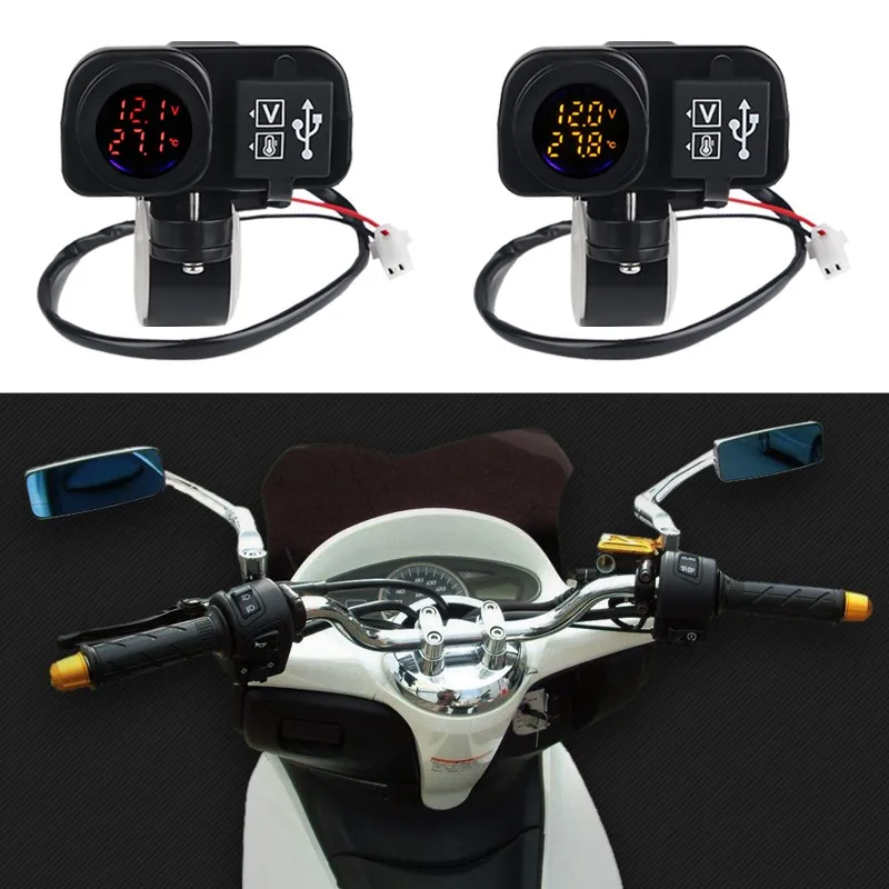 3.0 Motorcycle Charging Dual USB Charger Voltmeter Thermometer Digital Display Mobile Phone Charger Socket Car Cigarette Lighter
3.0 Motorcycle Charging Dual USB Charger Voltmeter Thermometer Digital Display Mobile Phone Charger Socket Car Cigarette Lighter