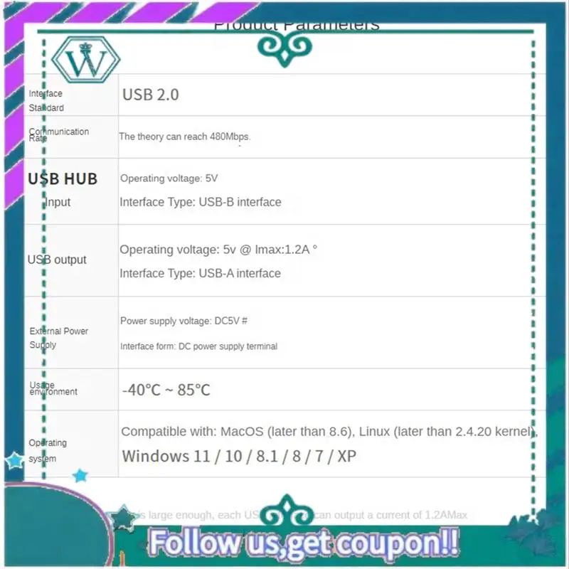 Upgraded Industrial Grade 7-Port USB HUB USB2.0 Multi Interface HUB Docking Station Converter Expansion Adapter
Upgraded Industrial Grade 7-Port USB HUB USB2.0 Multi Interface HUB Docking Station Converter Expansion Adapter