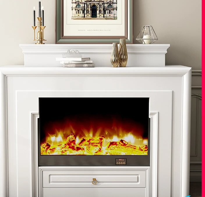 Decorative cabinet: American simple solid wood simulation flame heating fireplace, white entrance cabinet
Decorative cabinet: American simple solid wood simulation flame heating fireplace, white entrance cabinet