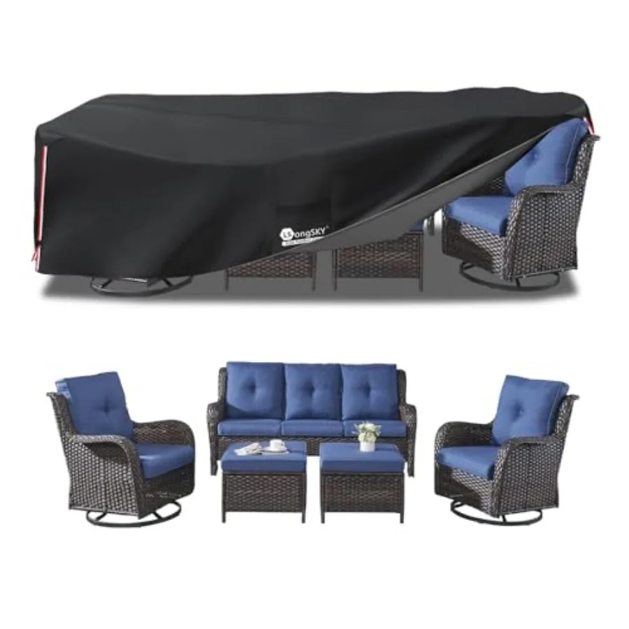 Outdoor Furniture Covers Waterproof600D Heavy Duty Patio Cover for 5 PCS Sets Sectional Sofa Couch Dining Rocking Swivel Chairs
Outdoor Furniture Covers Waterproof600D Heavy Duty Patio Cover for 5 PCS Sets Sectional Sofa Couch Dining Rocking Swivel Chairs