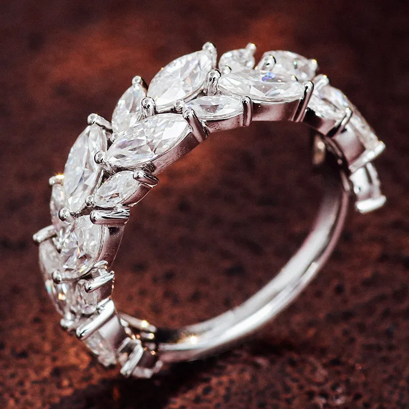 Provence Luxury Wedding ring Solid Gold DEF/VS Lab Diamonds Marquise cut half band Engagement band cocktail ring Jewelry Custom
Provence Luxury Wedding ring Solid Gold DEF/VS Lab Diamonds Marquise cut half band Engagement band cocktail ring Jewelry Custom