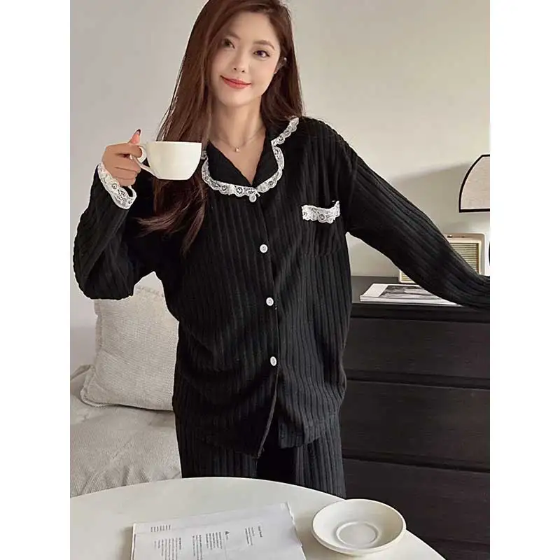 Pajama Sets Button Up Women Fluffy Terry Pajamas Three Quarter Sleeve Crew Neck Capris Autumn Winter Warm Soft Cozy Comfortable
Pajama Sets Button Up Women Fluffy Terry Pajamas Three Quarter Sleeve Crew Neck Capris Autumn Winter Warm Soft Cozy Comfortable