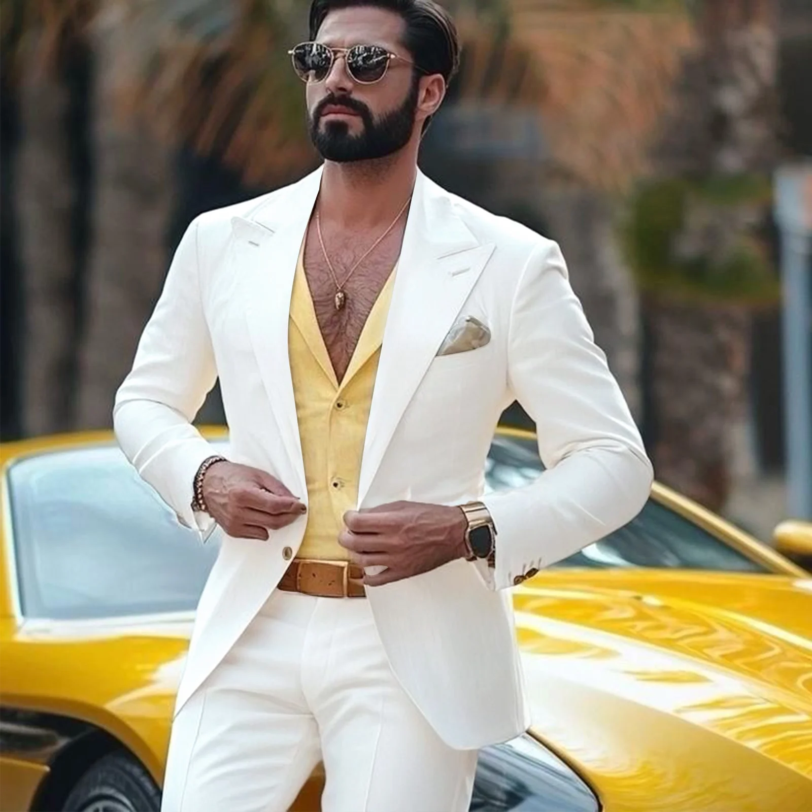 AnnieBritney Casual Man 2 Piece Outfit Slim Fit Peaked Lapel Solid Tuxedo Blazers with Pants Ternos Para Hombre Completo Uomo
AnnieBritney Casual Man 2 Piece Outfit Slim Fit Peaked Lapel Solid Tuxedo Blazers with Pants Ternos Para Hombre Completo Uomo