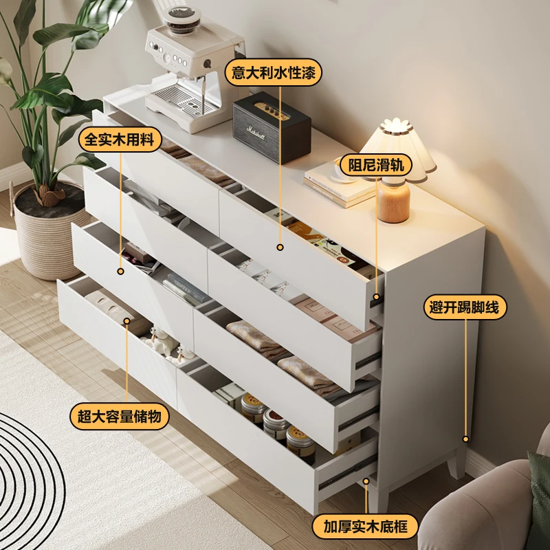 Italian minimalist solid wood eight-bucket cabinet, simple modern living room wall locker, bedroom bed end drawer storage
Italian minimalist solid wood eight-bucket cabinet, simple modern living room wall locker, bedroom bed end drawer storage