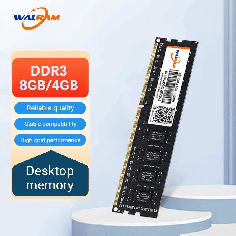 Walram Memoria RAM DDR3 1600MHz Desktop RAM DDR3 8GB 4GB 1.5V 240Pin PC3 Udimm DIMM Internal Memory For PC
Walram Memoria RAM DDR3 1600MHz Desktop RAM DDR3 8GB 4GB 1.5V 240Pin PC3 Udimm DIMM Internal Memory For PC