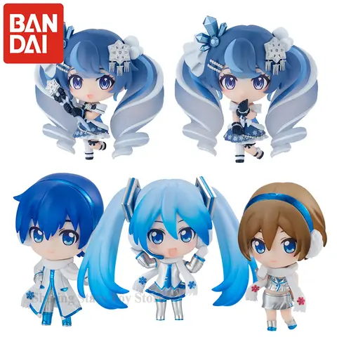 2025 New Original Hatsune Miku Figure Snow Miku Kagamine Rin Ren Kaito Meko Figurine Anime Model Doll Gashapon Ornament Toy Gift