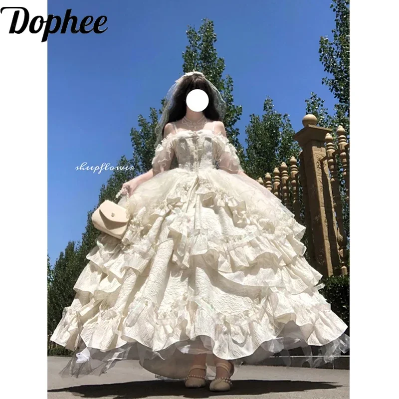 Dophee Original Lolita Flower Wedding Evening Dress Sexy Off Shoulder Princess Dress Rhinestone Bow Elegant Women Party Dress
Dophee Original Lolita Flower Wedding Evening Dress Sexy Off Shoulder Princess Dress Rhinestone Bow Elegant Women Party Dress
