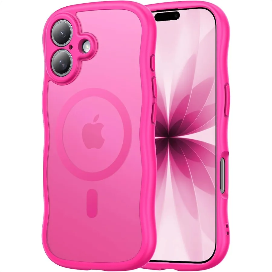 Чехол для iPhone 17, совместимый с модным полупрозрачным матовым противоударным чехлом MagSafe Fashion Cute Wave для iPhone 17 6,3 
Чехол для iPhone 17, совместимый с модным полупрозрачным матовым противоударным чехлом MagSafe Fashion Cute Wave для iPhone 17 6,3