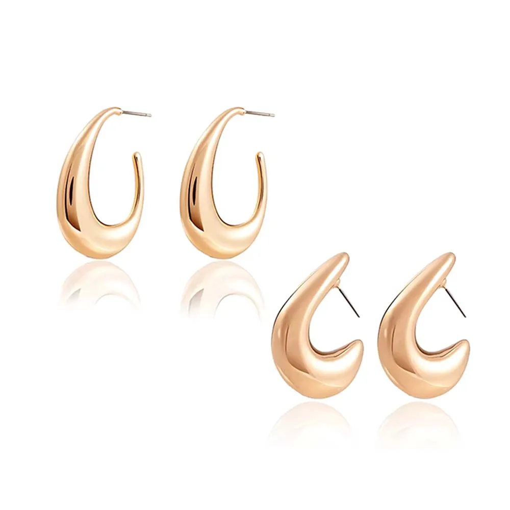 Gold-plated Fluid - Shaped C - Hoop Earring Set | 2025 Minimalist Chic Daily Jewelry free shipping
Gold-plated Fluid - Shaped C - Hoop Earring Set | 2025 Minimalist Chic Daily Jewelry free shipping