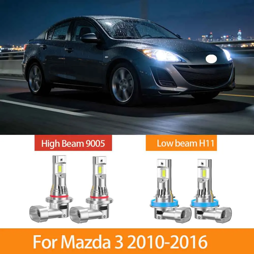 Auto Lamp LED Bulbs Headlights High Low Beam 9005 H11 Headlamps Turbo 6000K Car For Mazda 3 2010 2011 2012 2013 2014 2015 2016
Auto Lamp LED Bulbs Headlights High Low Beam 9005 H11 Headlamps Turbo 6000K Car For Mazda 3 2010 2011 2012 2013 2014 2015 2016