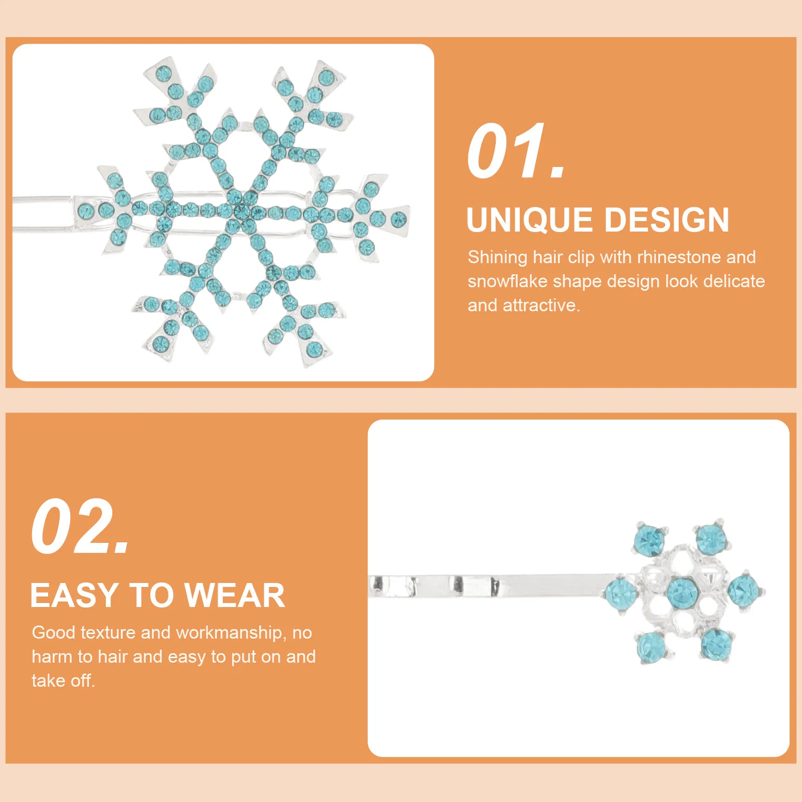 6Pcs Snowflake Hair Clips Rhinestone Kids Hair Accessories Girls Children's Decorative Barrettes for Parties Rhinestone Hairpin
6Pcs Snowflake Hair Clips Rhinestone Kids Hair Accessories Girls Children's Decorative Barrettes for Parties Rhinestone Hairpin