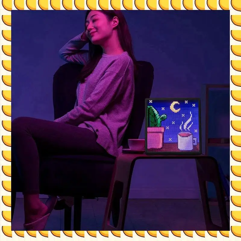 BAAU LED Pixel APP Cellphone Control Display 64X64 Programmable Night Light LED Screen Pixel Screen Bedside Light