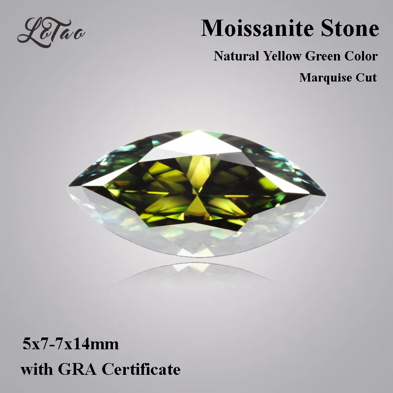 Moissanite Stone Natural Yellow Green Color Marquise Cut Advanced Charms Jewelry Rings Earrings Making with GRA Certificate
Moissanite Stone Natural Yellow Green Color Marquise Cut Advanced Charms Jewelry Rings Earrings Making with GRA Certificate