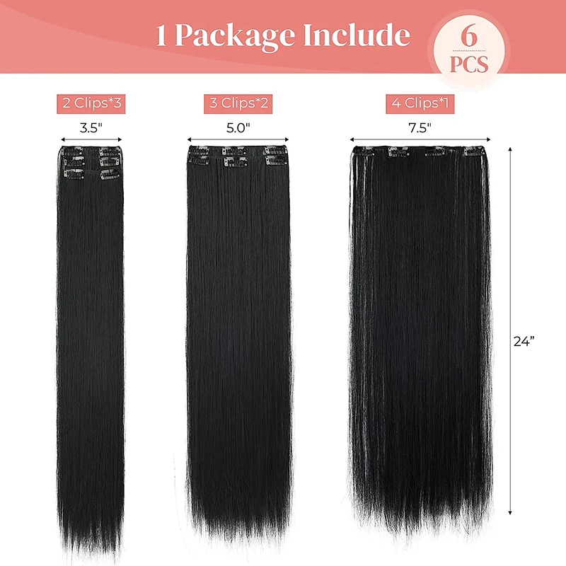 Synthetic Hair Extension 6Pcs/Set 22inch Straight Hairpiece Curly 16 Clips Ombre Heat Resistant Fiber For Women Daily Use
Synthetic Hair Extension 6Pcs/Set 22inch Straight Hairpiece Curly 16 Clips Ombre Heat Resistant Fiber For Women Daily Use